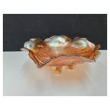 Dugan Carnival Glass Marigold Footed Bowl