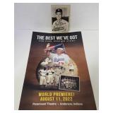 Carl Erskine Autographed Card Movie Poster