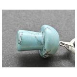 Light Blue Howlite Mushroom Necklace