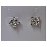 Gold Overlay Magnetic CZ  Earrings