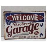 New Boilermaker Garage Metal Sign 12" x 8"