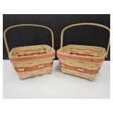 2 Longaberger Baskets 1986