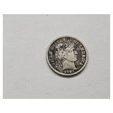 1901 Silver Barber Dime Coin