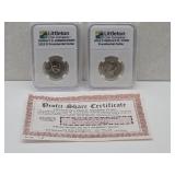 2 LCC Presidential Dollars Eisenhower & Ford
