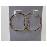 Gold Tone Stainless Steel Hoop Earrings