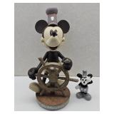 Bobble Head Steam Boat Willie & Minature 10" H