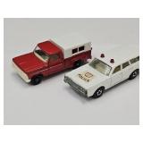 2 Vintage Matchbox Cars, Ambulance & Ford