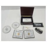 Norfolk Train Memorabilia, Muncie Bank Trays, Indy