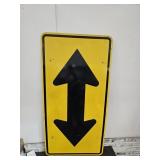 Large 4ft 2" Metal Double Arrow Sign