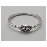 NEW 925 Silver Cat Eye Ring Sz 9