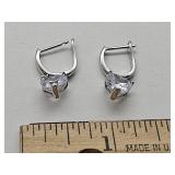 NEW 925 Silver CZ Stone Earrings