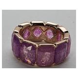 10KG Over Jewelers Bronze Pink Ice Eternity Ring 6