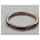10KG Over Jewelers Bronze White Spinel Ring Sz 9.5