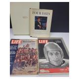 1949 & 1965 Life Magazines, Kennedy Hard Back Book