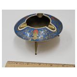 Vintage Brass Enamel Godess  Mekkala Ashtray