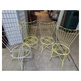 Set of 4 MCM Homecrest Iron Patio Chairs