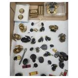 WWI USMC Pendant,  Badge & Military Buttons