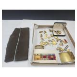 Military Buttons, USMC Pins, Tie Clips ++