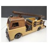 Wooden Fire Truck w/Movable Ladder