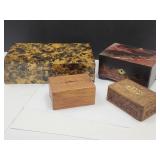 Lot of Jewelry Boxes With Some Jewelry