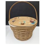 Longaberger Sewing Basket  13.5 x 9"h