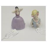 German Lady Perfume Bottle & Porcelain Flapper