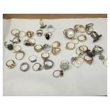 Large Lot of Costume Rings