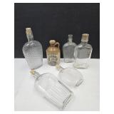 Lot of Vintage Bottles Adv. Whiskey 5.5"H