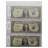 1957, 57A, 57B $1 Silver Certificates