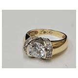 14 K Gold  Ring with CZ Size 6