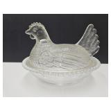 Vintage Hen on a Nest 7" Long