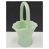 Jadite Glass Basket4 1/4" Wide