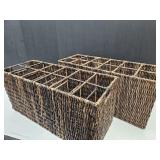 2 Storage Baskets with Dividers  26 x 10 x 12"h