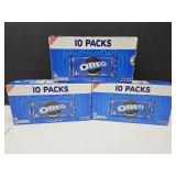 10/26 10 Pk. Oreo Cookie Lot 3 Boxes