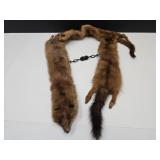 Vintage 3 Minks /  Mink  Wrap
