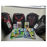 4 NWT 16" Back Pack w School Supplies
