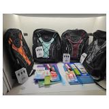 4 NWT 16" Back Pack w School Supplies