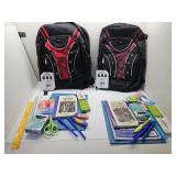 2 NWT 16" Back Pack w School Supplies