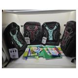 4 NWT 16" Back Pack w School Supplies