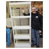 White Utility Display Shelf 30 x 14 x 74"
