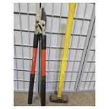 Sledge Hammer w Fiberglass Handle & Ace Shears