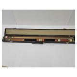 Nice  VTG 4 PC Pool Stick Cue with Hard Case
