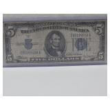 1934 A Blue Seal $5 Note