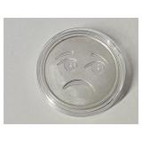 1 Oz .999 Fine Silver Sad Emoji