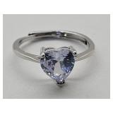 NEW 925 Silver CZ Stone Ring Sz 8