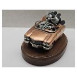 Mickey & Minnie Pewter Automobile 4.5"L
