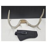 Deer Antlers 13" W & Gun Holster