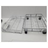 2 Adjustable Rolling BIns 17x14x2.5
