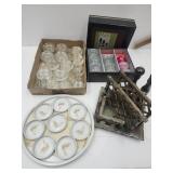 NOS Coasters, Glass Furniture Movers, Candle Holds
