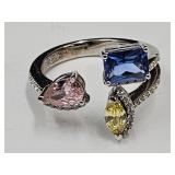 JTV Sz. 8 Multi Crystal Ring
